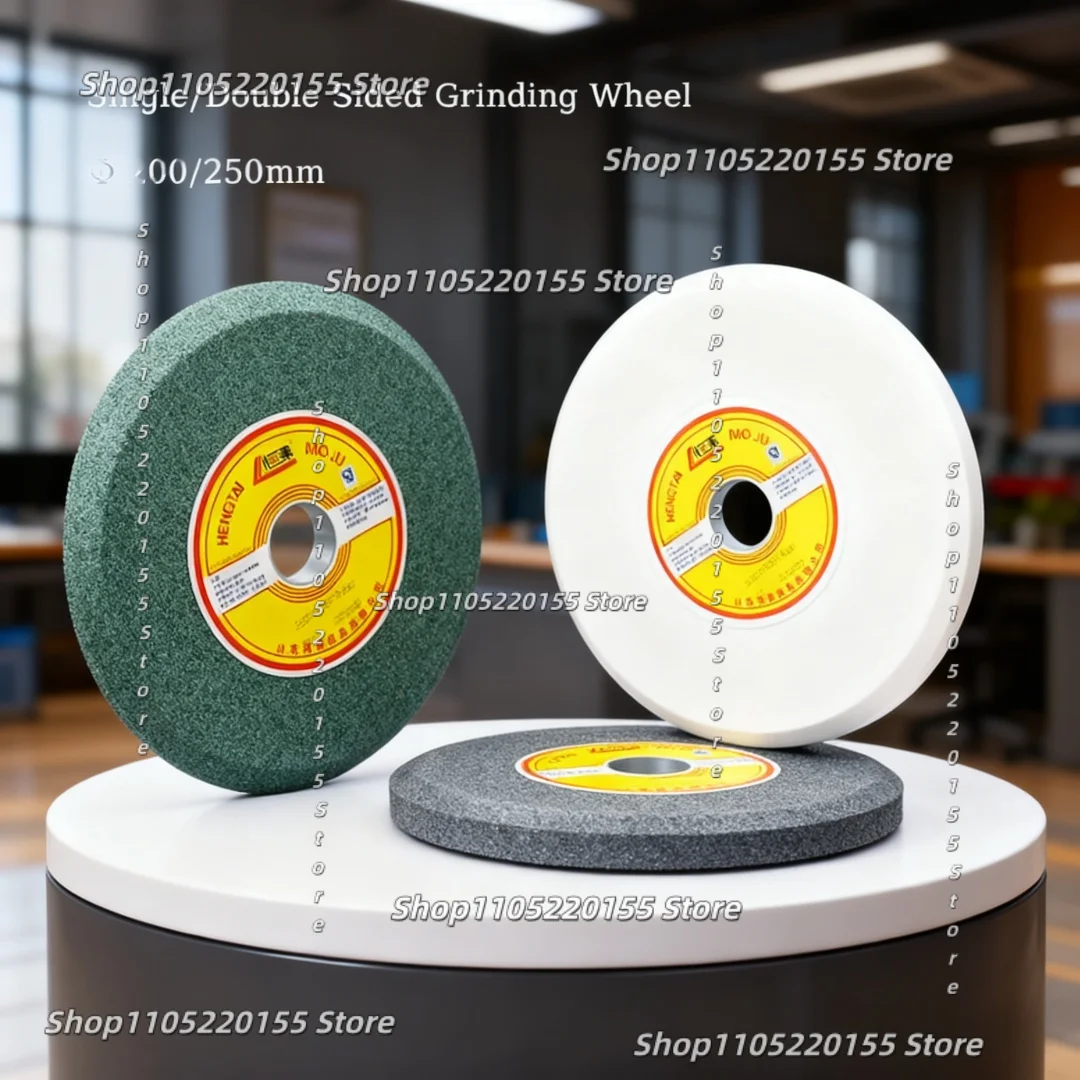 Φ200/Φ250mm Double Single Beveled Edge Grinding Wheel Big Abrasive Disc for Saw Blade Serrated Band Saw Grinding Grit46~120