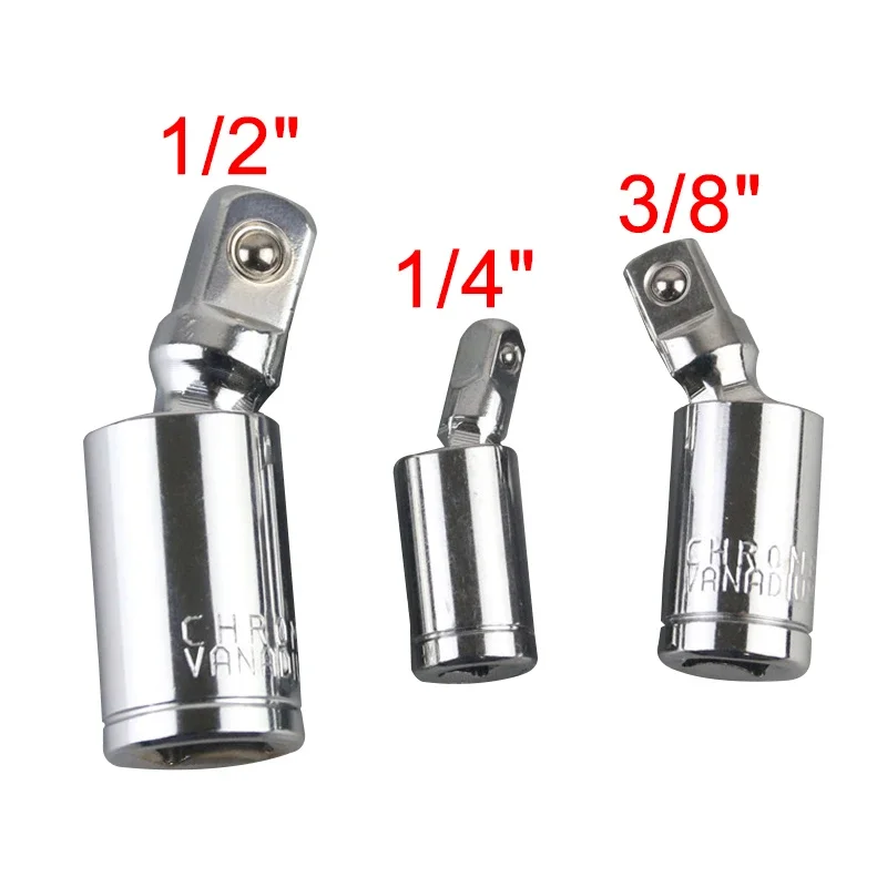 360 Degree Swivel Knuckle Joint Air Impact Wobble Socket Adapter Hand Tool 1/4