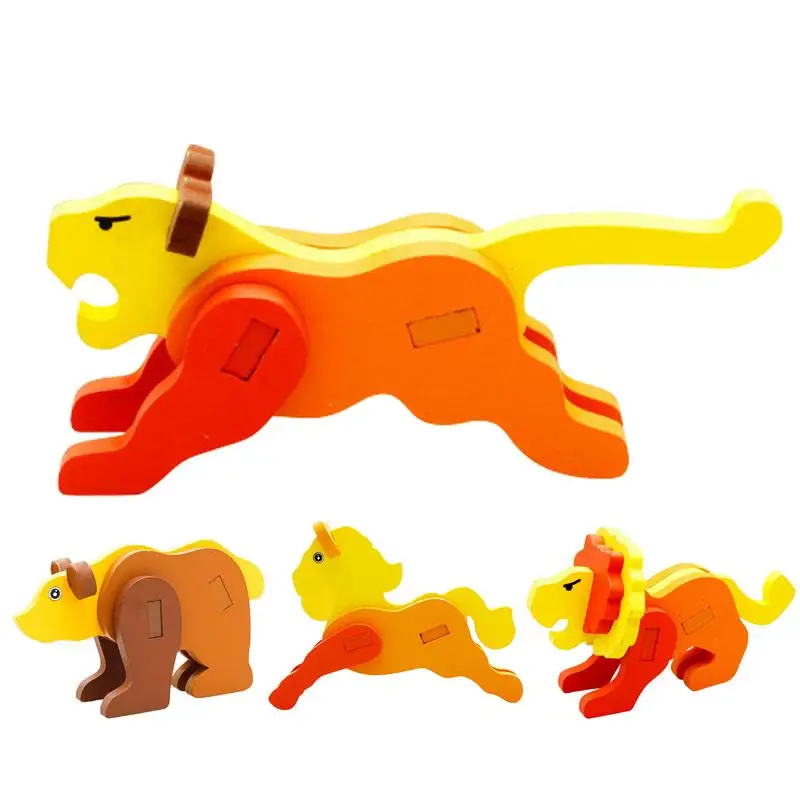 Animal Building Blocks Parties Favors 3D Puzzle Building Blocks Animals Exquisite Construction Building Bricks Toy Animal For