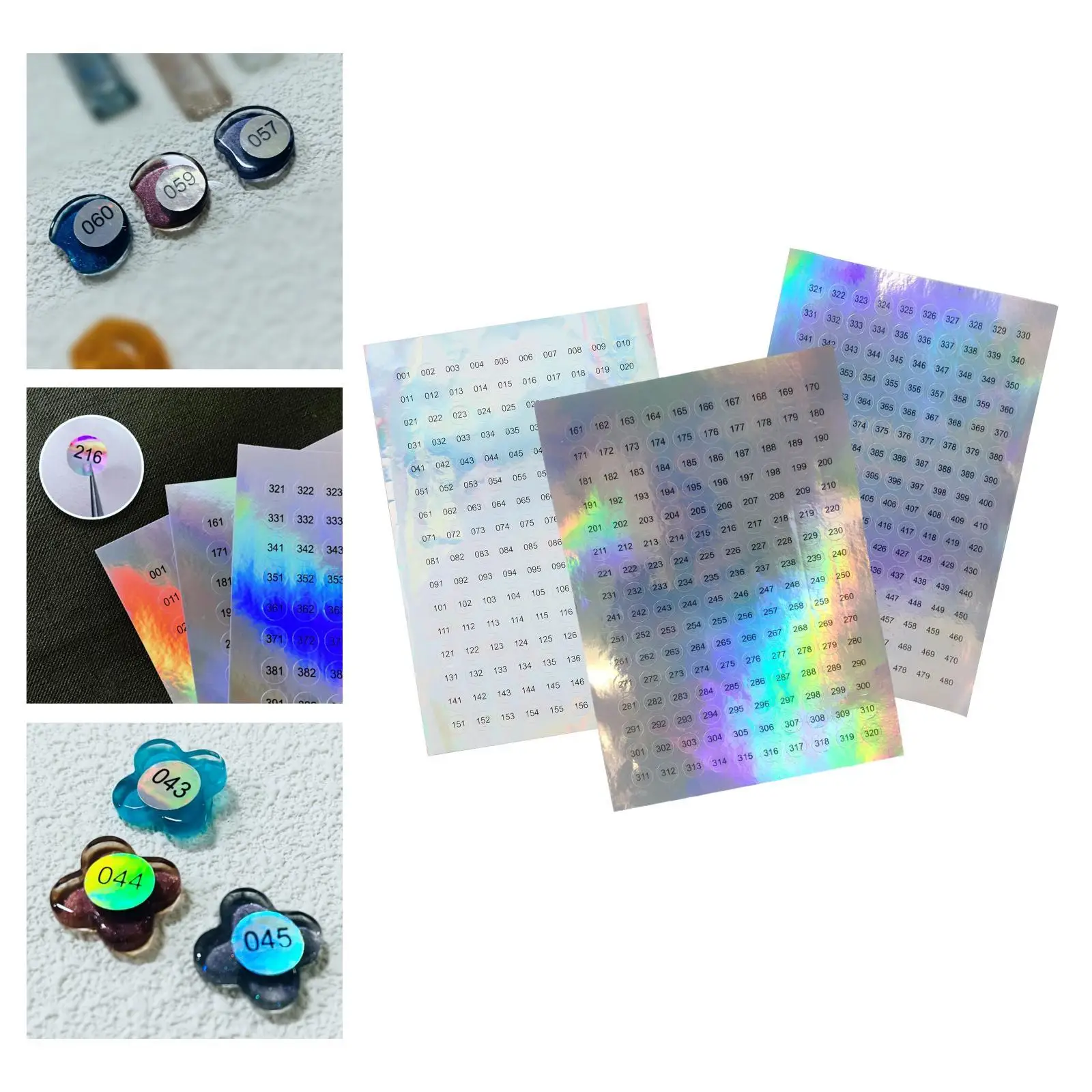 Lasers etiqueta digital adesivos à prova dwaterproof água 10mm diâmetro número arranjo tags adesivo unha polonês garrafa manicure ferramenta cor