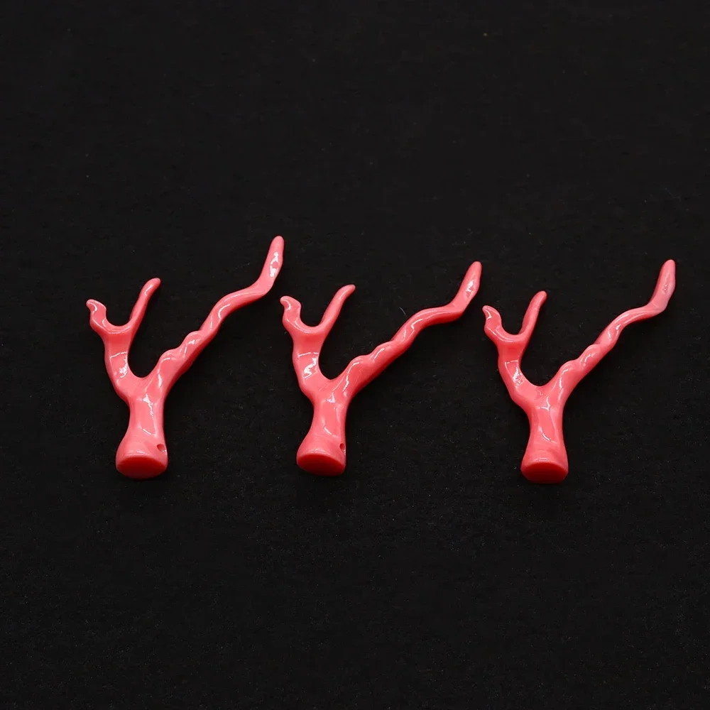 10pcs/lot Red Coral Necklace Pendant Twig Natural Bamboo Jewelry DIY Necklace Amulet Pendant Jewelry Accessories