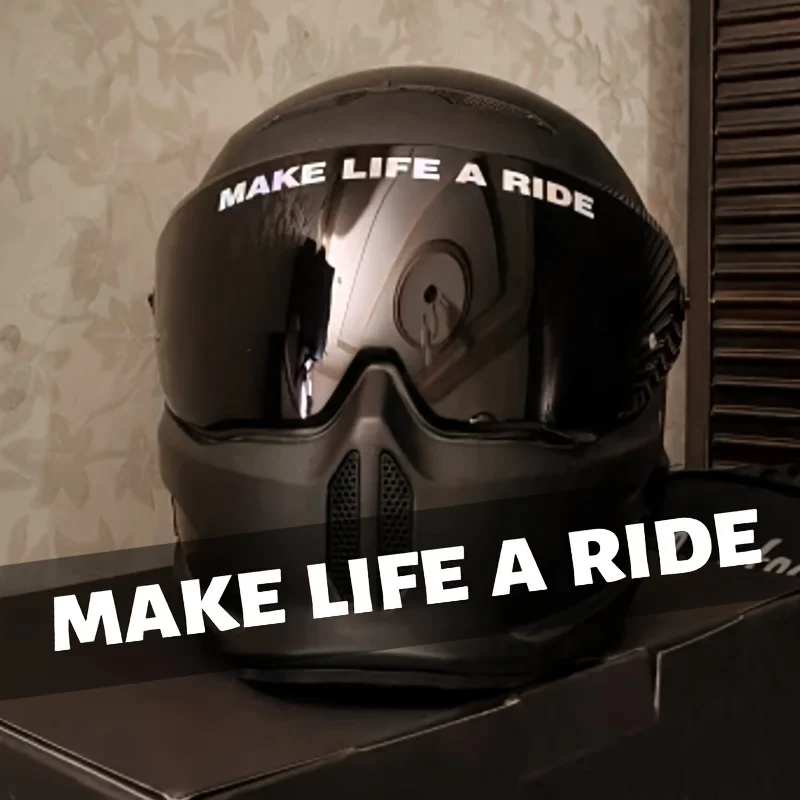 Deixe a vida seja um passeio adesivo de capacete de motocicleta decalque de vinil para Yamaha Suzuki KTM BMW Tank Scooter decoração à prova d'água