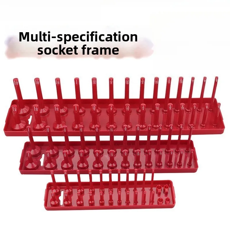 Heavy Duty Socket Storage Rack, 3-Tier Socket Organizer Tray with Multiple Slots for Automotive Workshop, Garage Tool Storage