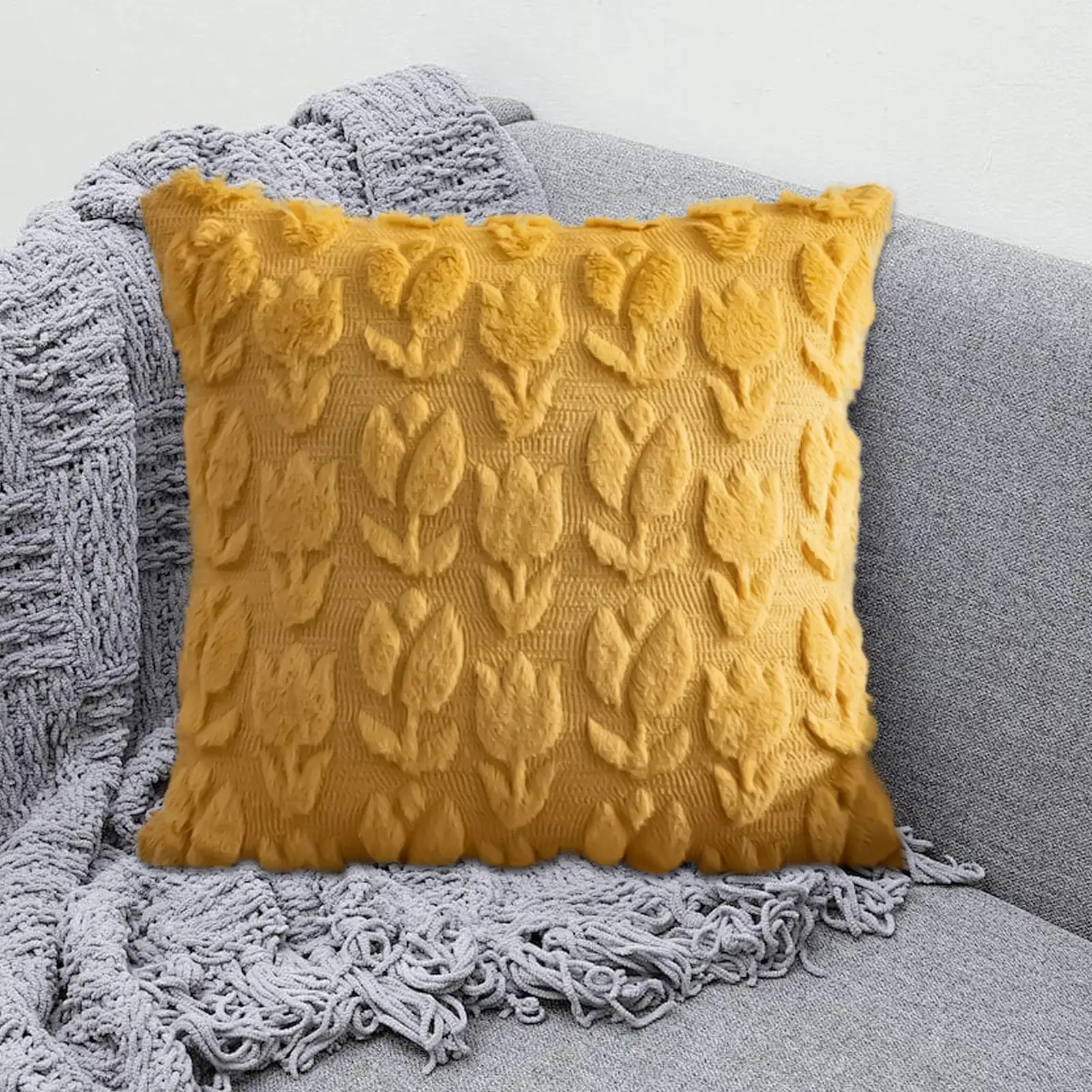 

Fall Pillow Covers Soft Plush Flower Pillowcases Couch Cushion Home Party Decorations for Farmhouse Holiday Thanksgiving