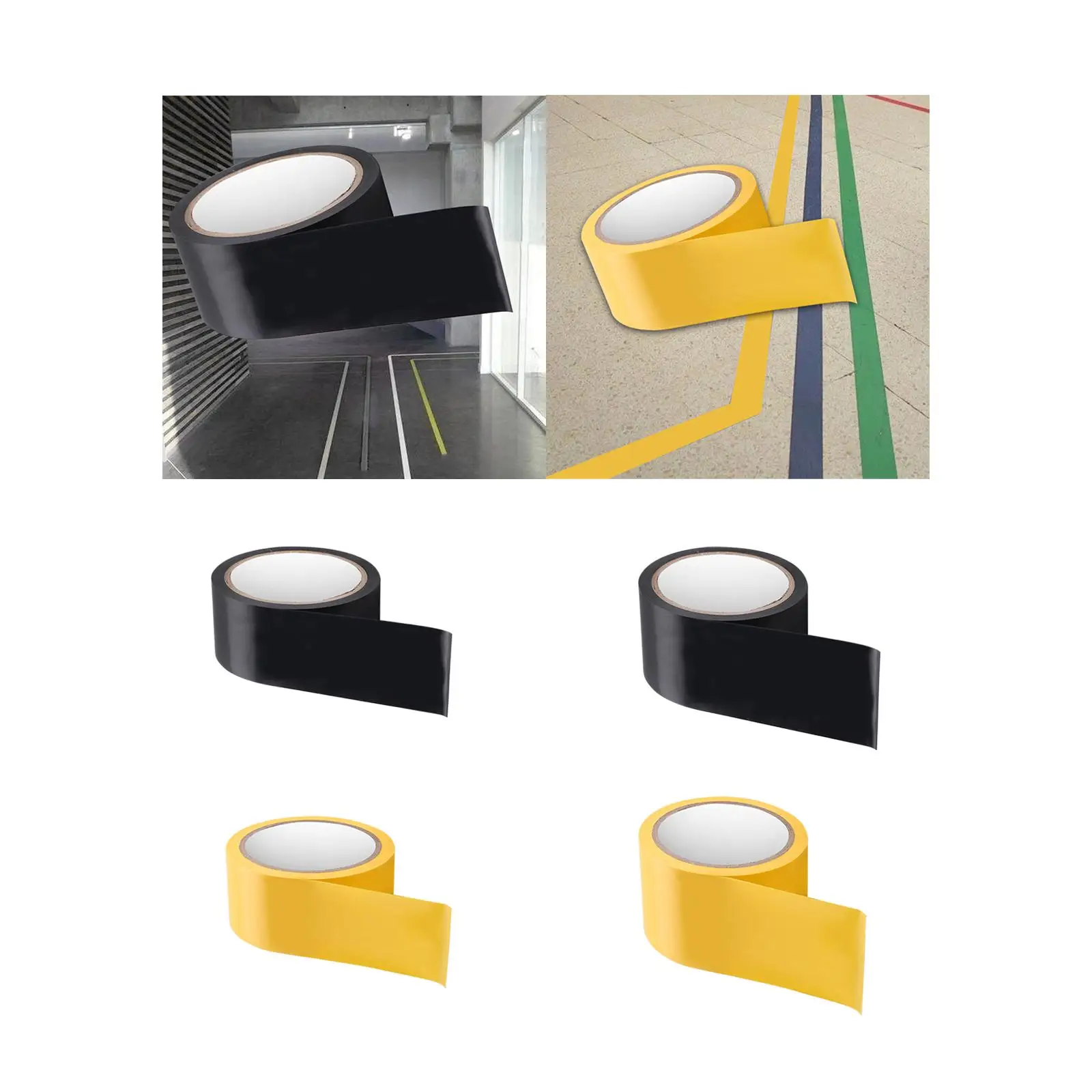 Hazard Caution Warning Tape Wear Resistance Durable Waterproof PVC Tape for Equipment Construction Floors Factory Stairs
