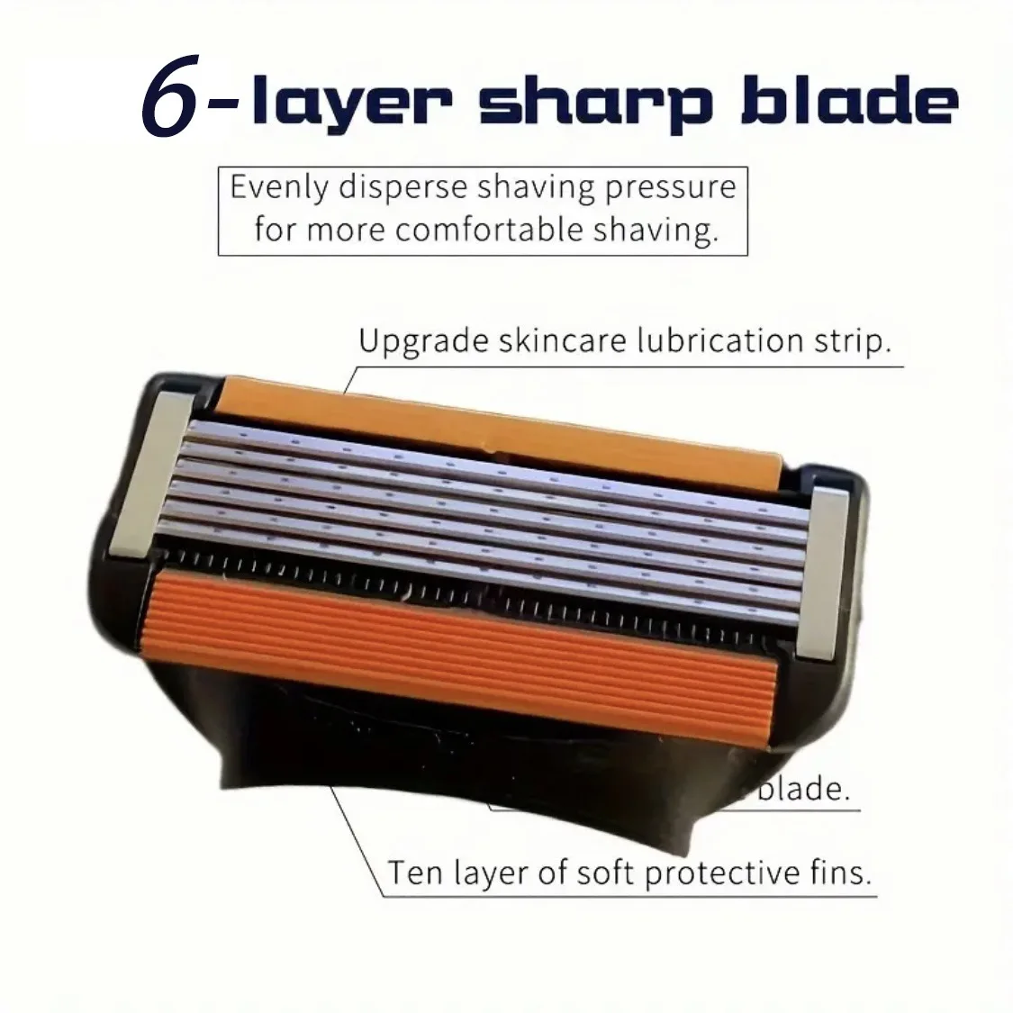 Classic Safety Razor for Men - 6 Layer Green Manual Shaver with 1 Handle 4 Included Blades Hair Removal Tool