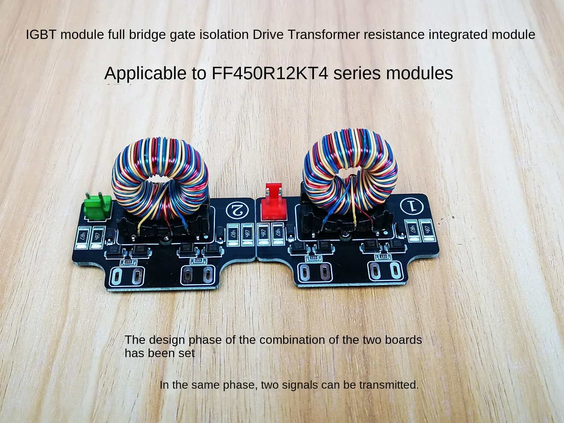 

Tesla Coil DRSSTC Full Bridge IGBT Module Dedicated Gate Drive Isolation Transformer Finished Module is suitable for FF450R12KT4