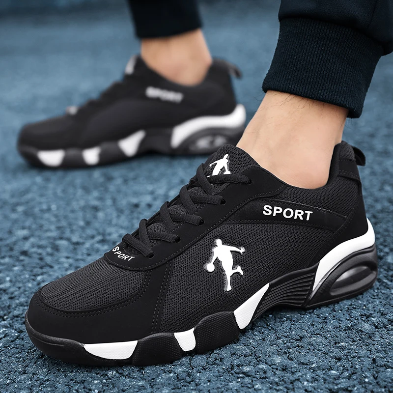 Men\'s Sneakers 2024 New Men Shoes Outdoor Breathable Mesh Sneakers Non Slip Comfortable Walking Black Sports Shoes for Men