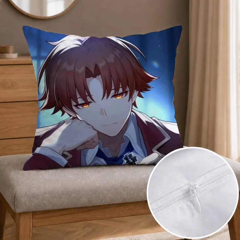 Anime Classroom of the Elite Double-sided Printed Square Decorative Cushion Cover for Sofa Living Room Home Decor