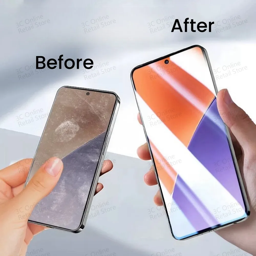 2 قطعة سهلة التركيب الزجاج المقسى ل Xiaomi 14 13 15 حامي الشاشة التغطية الكاملة قسط الغبار الحرة طبقة رقيقة واقية على Mi 15