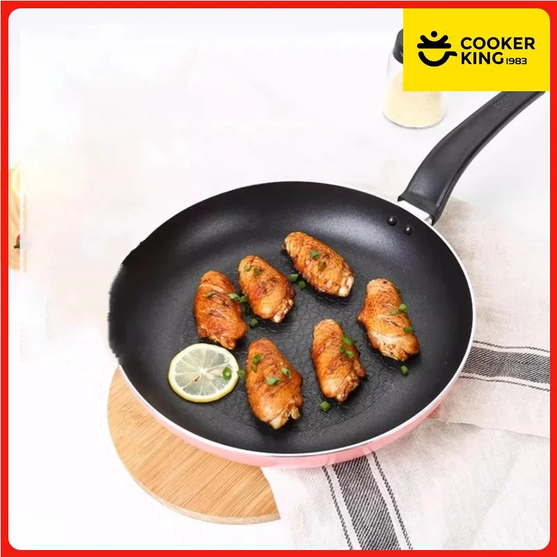 

COOKER KING Сковорода с антипригарным покрытием, кастрюля 26 см/28 см, сковорода с низким дымом, сковорода из алюминиевого сплава с ручкой против ожогов, точечные товары