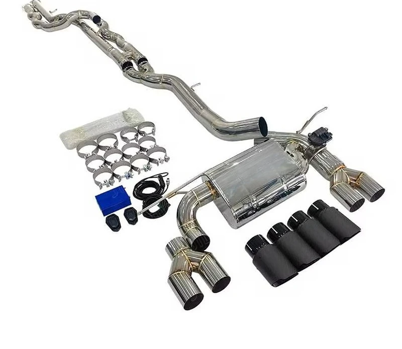The middle and tail section of the car modified exhaust pipe is suitable for BMW F8X F80 F82 M3.