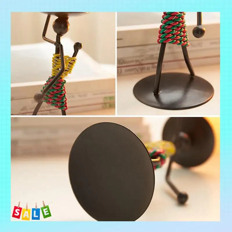 

A56X Handmade Candle Holder Crafts Miniature Wrought Candle Holder Decoration Retro Candle Holder Durable Easy To Use A