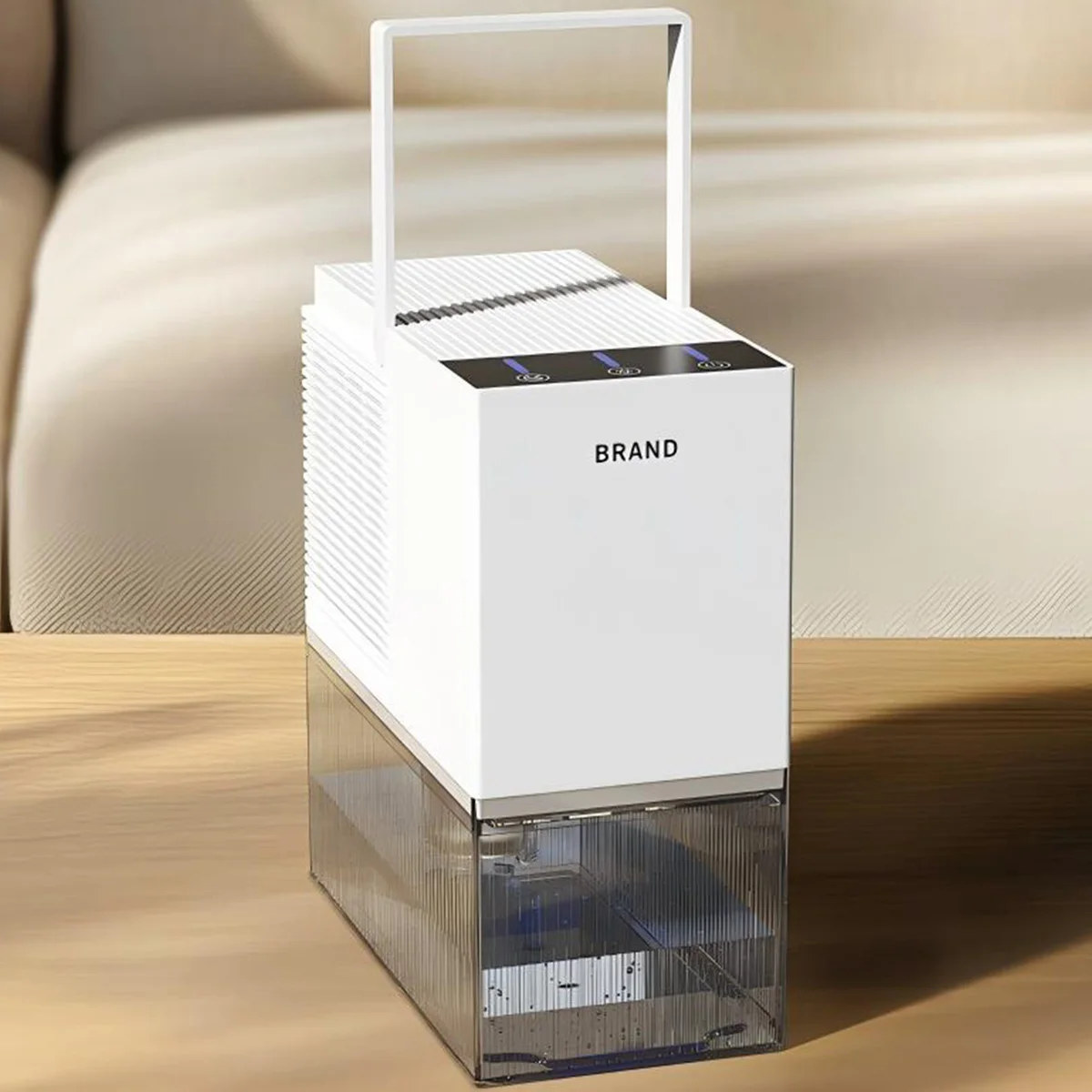 Electric Dehumidifier with Enhanced Airflow Quiet Operation 1 Liter Per Day Moisture Removal Energy Saving for Small Spaces