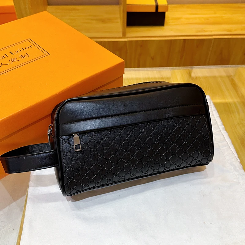 

Business Men's Clutch Bag High Quality Leather Handbag Phone Purse Fashion Clutches Designer Luxury Men Birthday Gift Clutch Bag