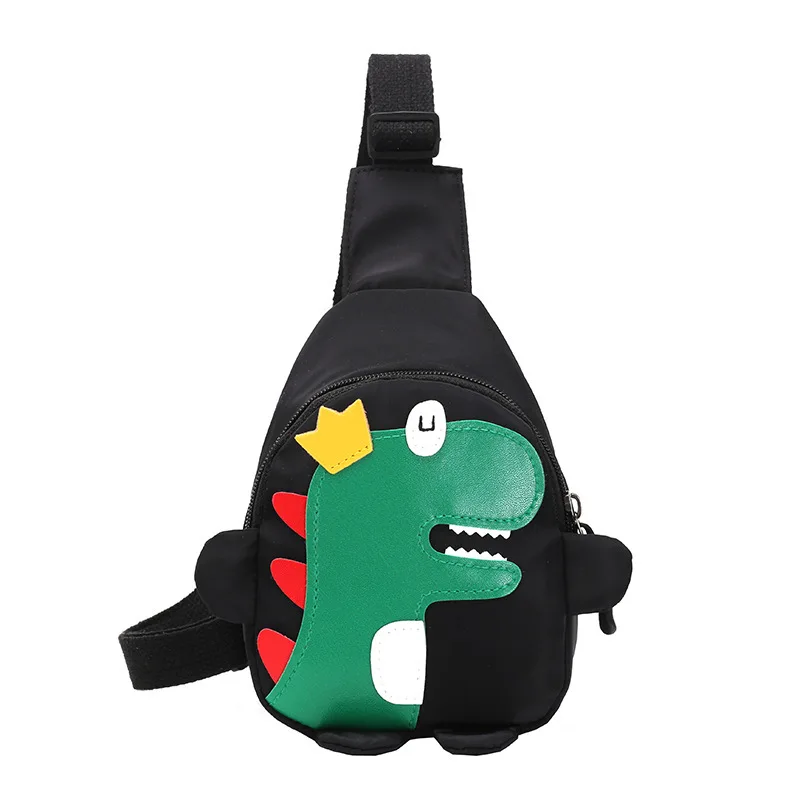 Saco crossbody dinossauro impermeável para crianças, bolsa de ombro de nylon mochila estilo rua, bebê jardim de infância casual, novo