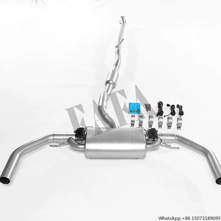 

For -CLA220 260 2.0t 2015-2019 High Performance Exhaust System Upper Rear Electric Valve Exhaust Pipe Muffler