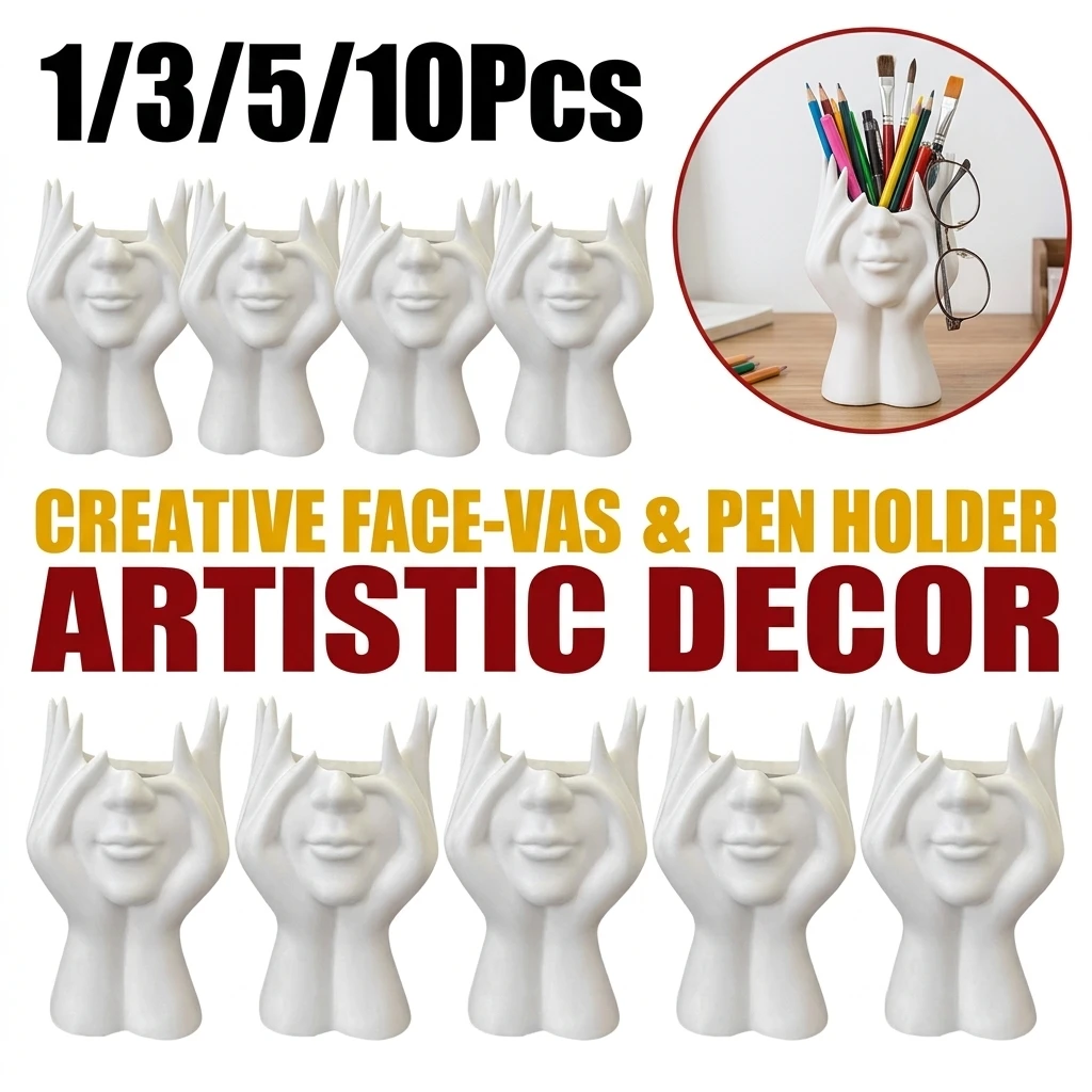 Creative Human Body Art Styling Office Supplies Desktop Multifunctional Storage Pen Holder Makeup Brush Holder Decoration