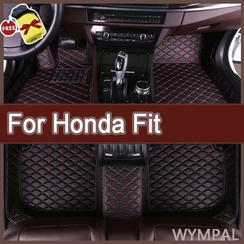 

Автомобильные коврики для Honda Fit Jazz Hybrid GP5 GP6 2014 ~ 2020, водонепроницаемые защитные напольные коврики, автомобильные аксессуары