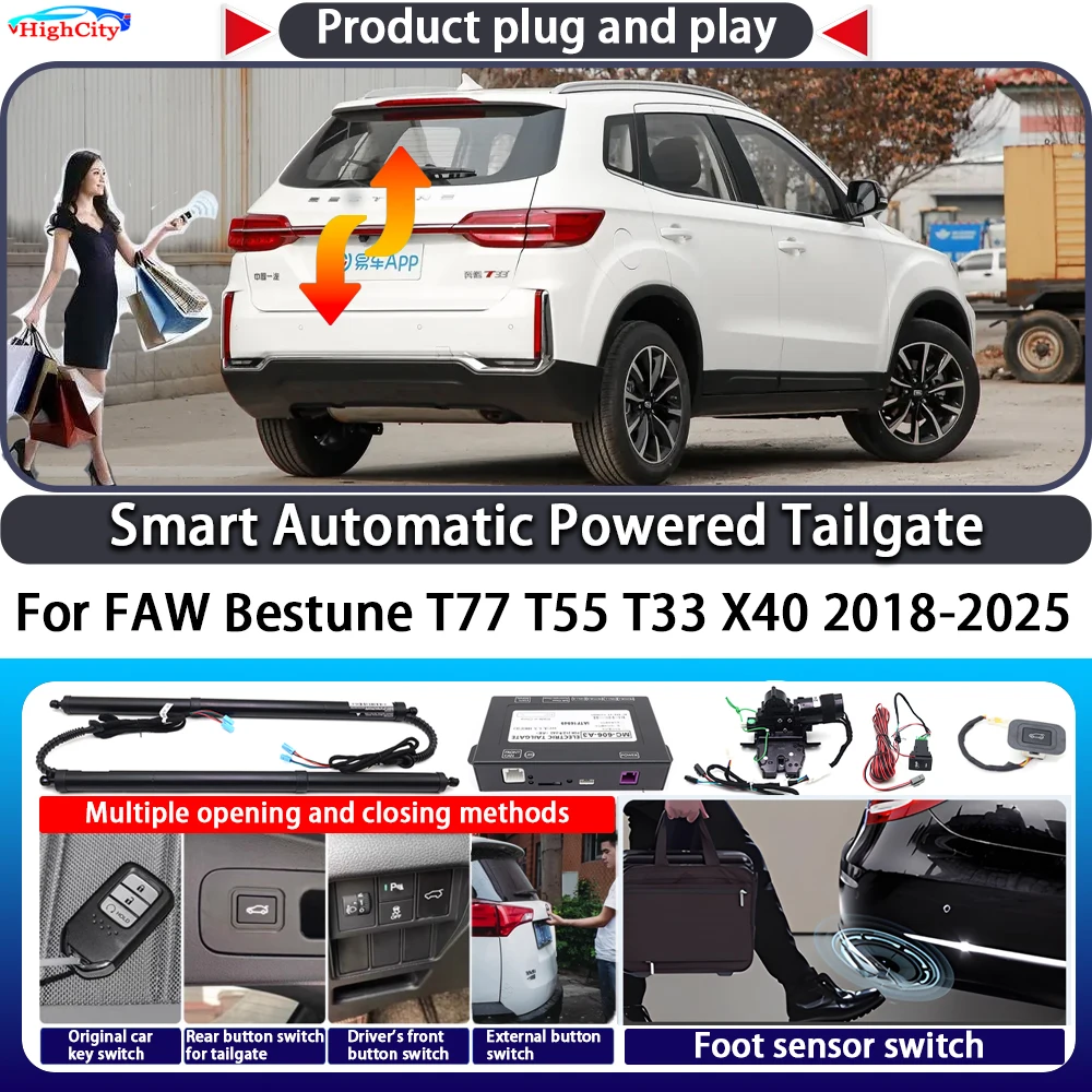 

For FAW Bestune T77 T55 T33 X40 2018-2025 OEM Smart Automatic Powered Tailgate Key Control Trunk Lift Kit Power Tailgate
