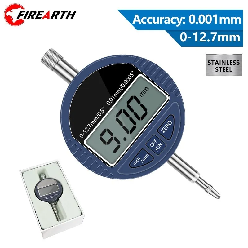 Pachometer Digital Dial Indicators Gauge 0-12.7mm 0.01mm Electronic Micrometer Metric Inch Dial Gauge Measuring Instruments