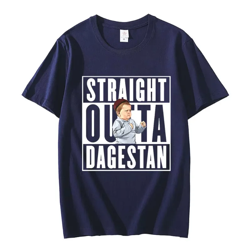 Hasbulla Fighting Meme T-shirt Men Women Straaight Outta Dagestan Mini Khabib Blogger Graphic Print T Shirt 100% Cotton T-shirts