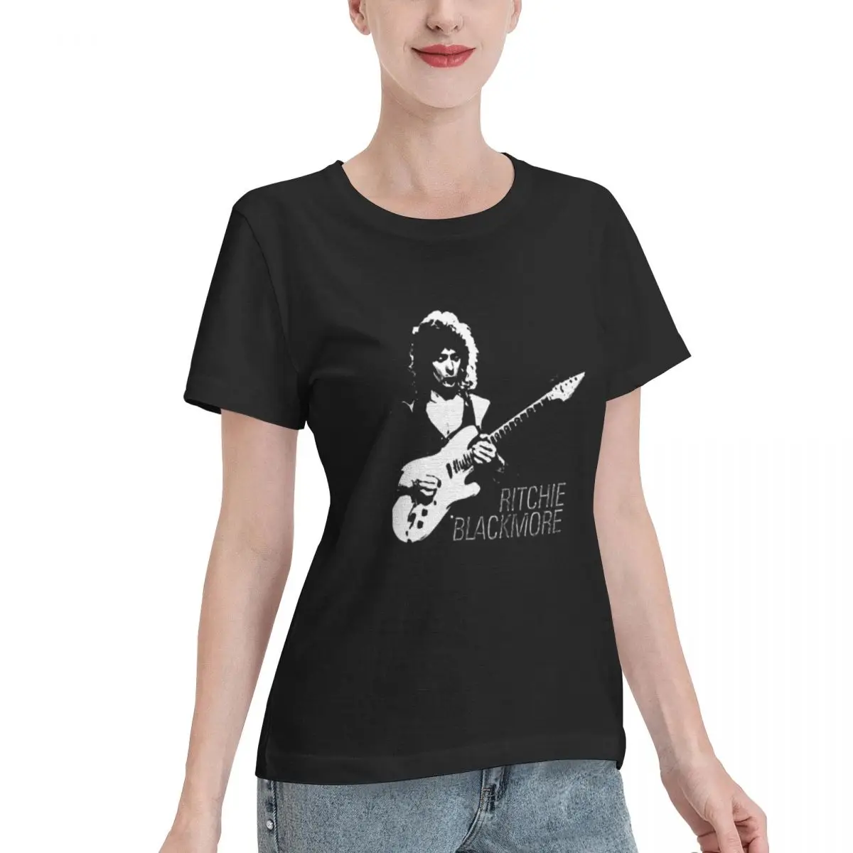 Ritchie Blackmore Tee-Shirts Cotton T-shirts Women Short Sleeve O-Neck Tops