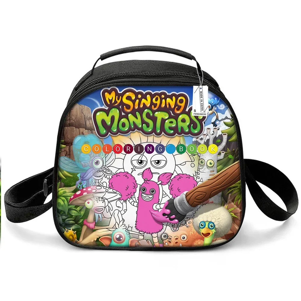 My Singing Monsters Monster Concert Primary and Secondary School Students Portable Children\'s Lunch Box Bag Best Gifts