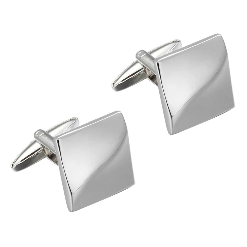 Men's French shirt cufflinks made of copper material with regular wave shape and fashionable cuffbutton buttons