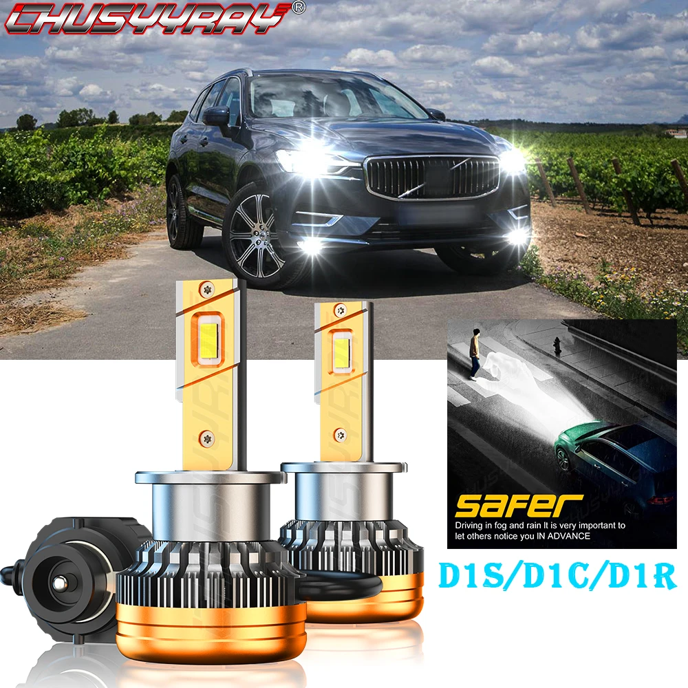 

CHUSYYRAY Car Lights Compatible FOR 2006-2013 Volvo C70 HID Xenon D2S Low Beam Headlight Replacement Bulb Set Car accsesories