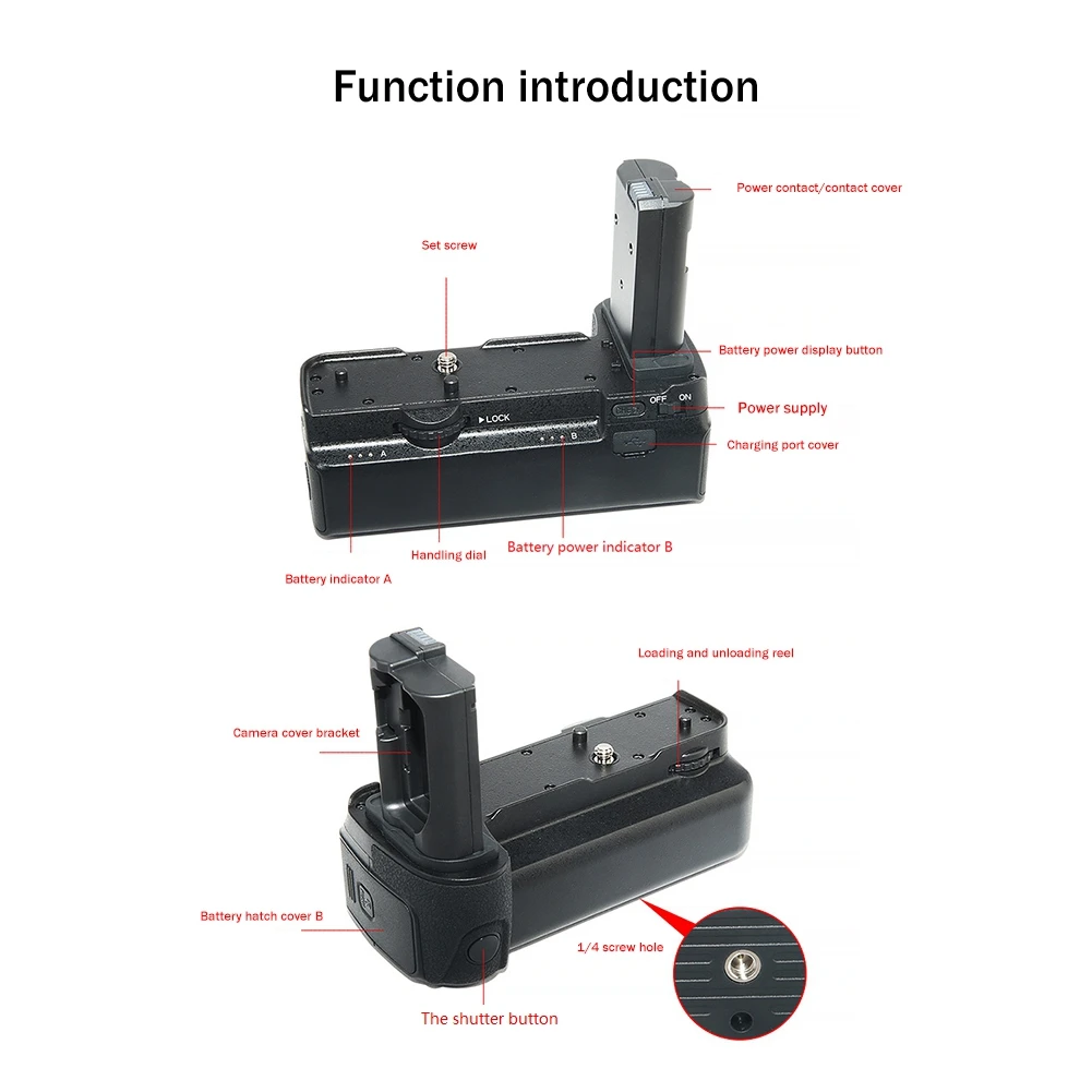 MB-N10 SLR Vertical Battery Grip Holder Anti-Shake Handle For Nikon Z6 Z7 Mirrorless Camera