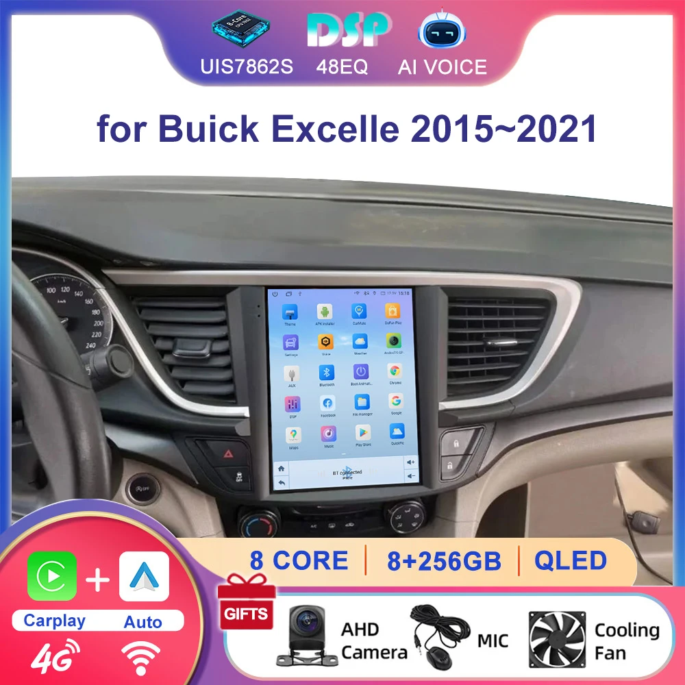 4G WIFi BT Android Touch Screen GPS Navigation Carplay Android Car Stereo Multimedia Radio Player for Buick Excelle 2015~2021