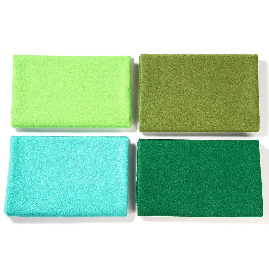 Green Series DIY Soft Non-Woven Felt Fabric 1.4MM Thickness For Home Party Wall Decor Needlework Handmade Sewing Crafts 90X92CM