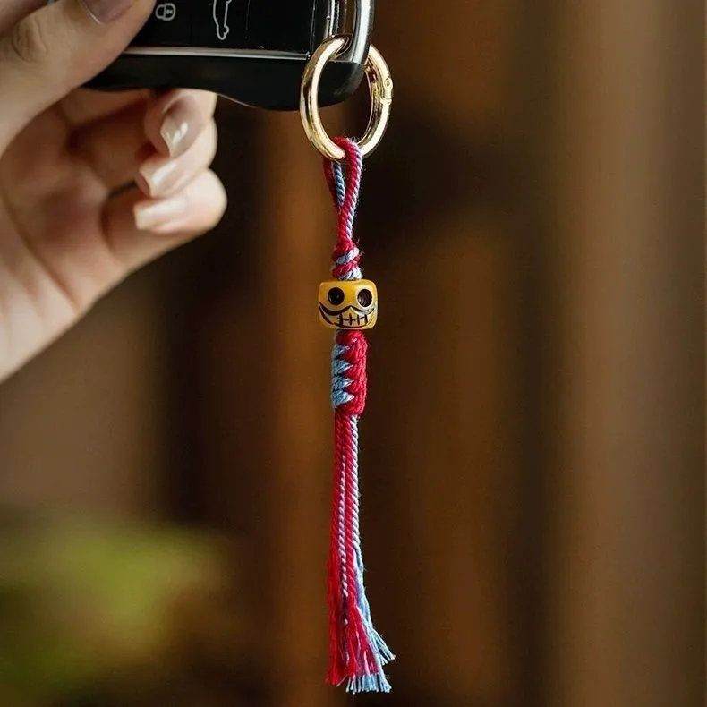 Chinese Style Bracelet Hand String Tibetan Camel Skull A Dumbo Car Keychain Car Handmade Keychain Bag Hanging Jewelry Pendant