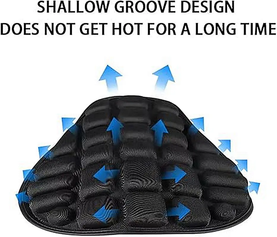 وسادة مقعد دراجة نارية ثلاثية الأبعاد ممتصة للصدمات، حماية للورك مسامية، مناسبة لركوب الدراجات النارية لمسافات طويلة #5