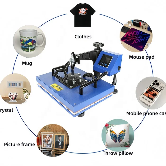 Hot 33*45cm Sale Factory Price Heat Press Machine For Clothes Cup And T Shirt 5 In 1 Heat Press Machine