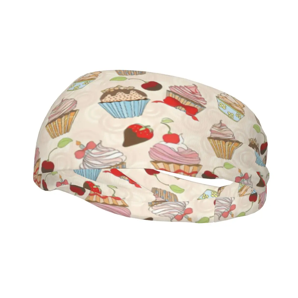 

Капкейки с красочным узором, эластичная повязка для волос, повязка на голову для йоги, обруч для макияжа, повязка на голову