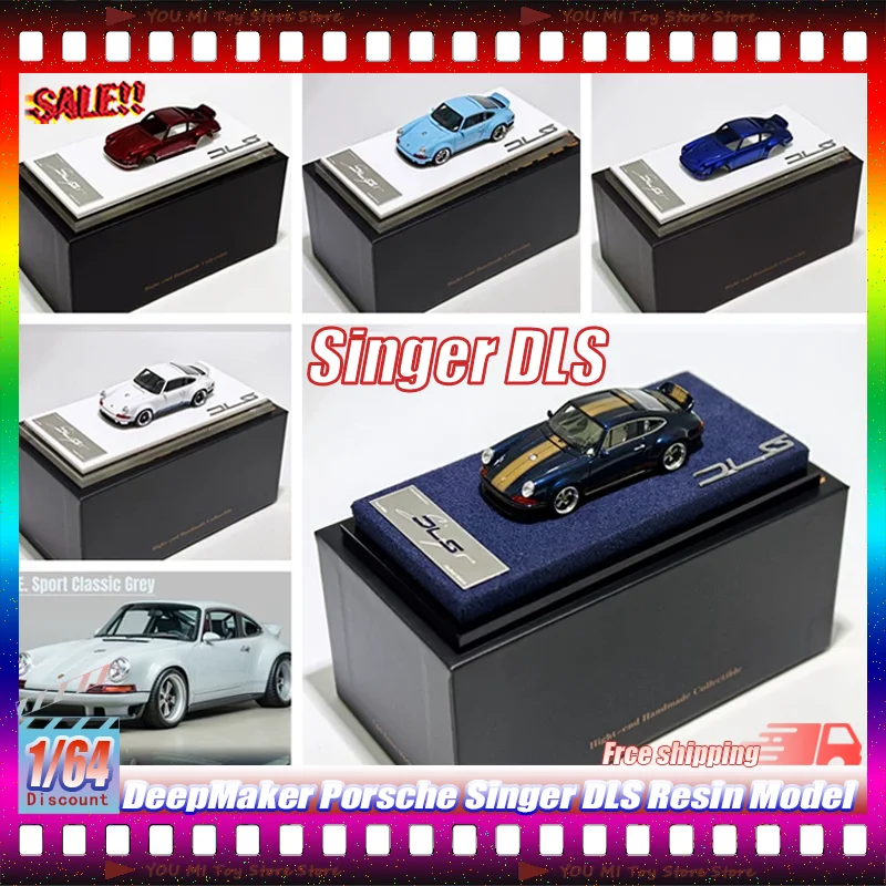 

1:64 Deepmaker Porsch Singer Dls Resin Car Model Metallic Red High End Handmade Collectible Hobby Collectors Display Custom Gift