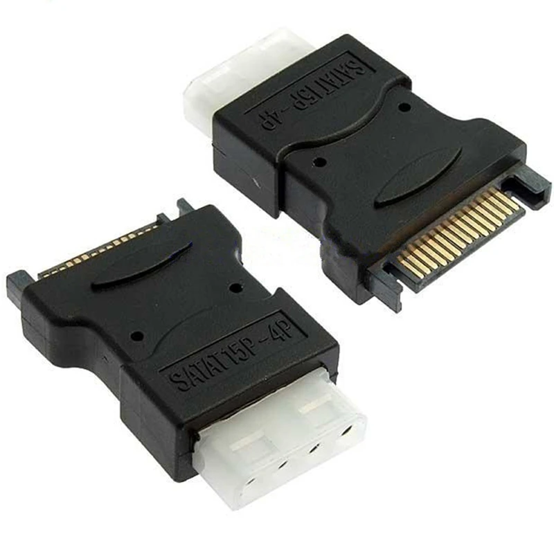 4 Pin Molex PC IDE Female To 15 Pin SATA Male Power Adapter Convertor Connector Cable Adapter