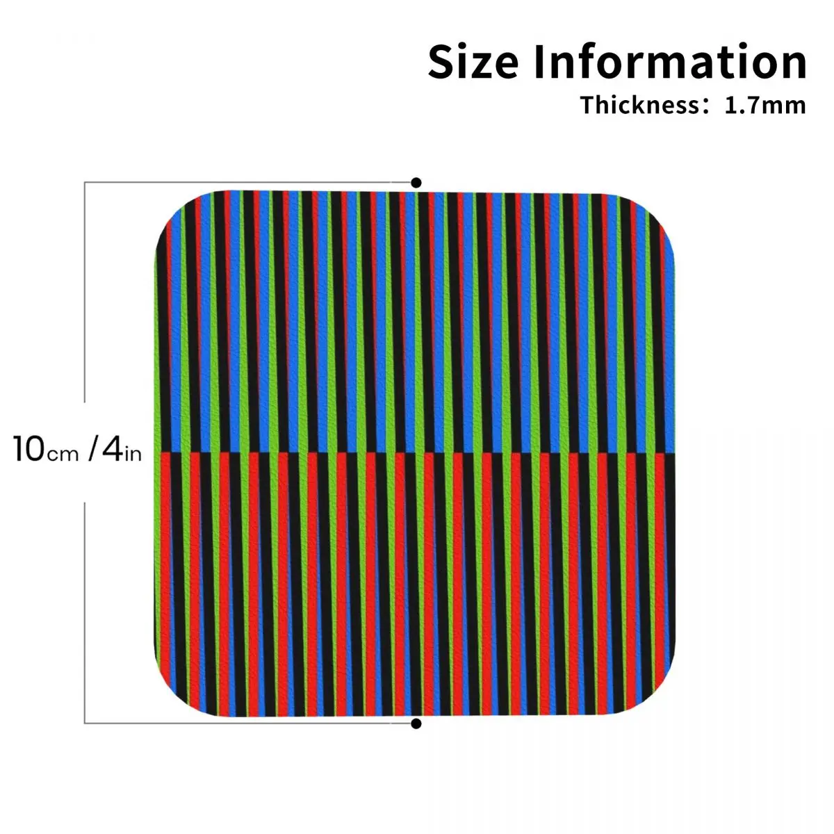 Maiquetia Venezuela Cruz Diez Coasters Kitchen Placemats Non-slip Insulation Cup Coffee Mats Decor Home Tableware Pads Set of 4