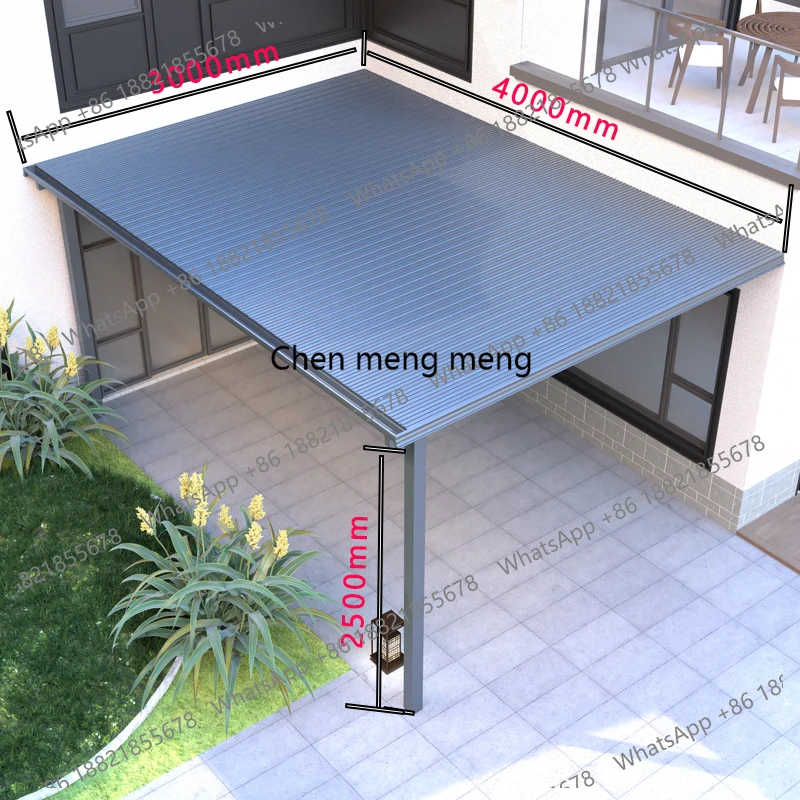 Aluminum alloy canopy courtyard Great Wall board sunshad eterrace aluminum tile Pergola 4x3 Awning roof aluminum panel Gazebo