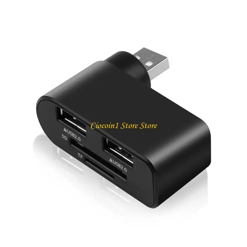 

A3PC USB2.0 Hub Splitter 480Mbps Fast Dual USB Adapter Docking Station Rotatable USB