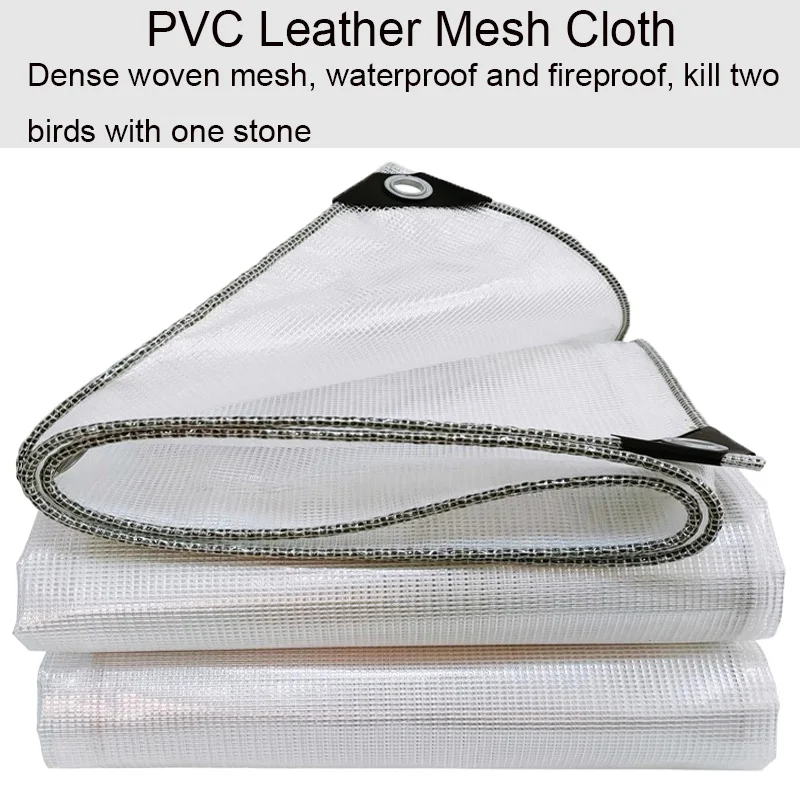 PVC Leather Mesh Waterproof Cloth Sunshade Covering Of Goods Pool Tent Canopy Roof Outdoor Shelter Rainproof Tarp