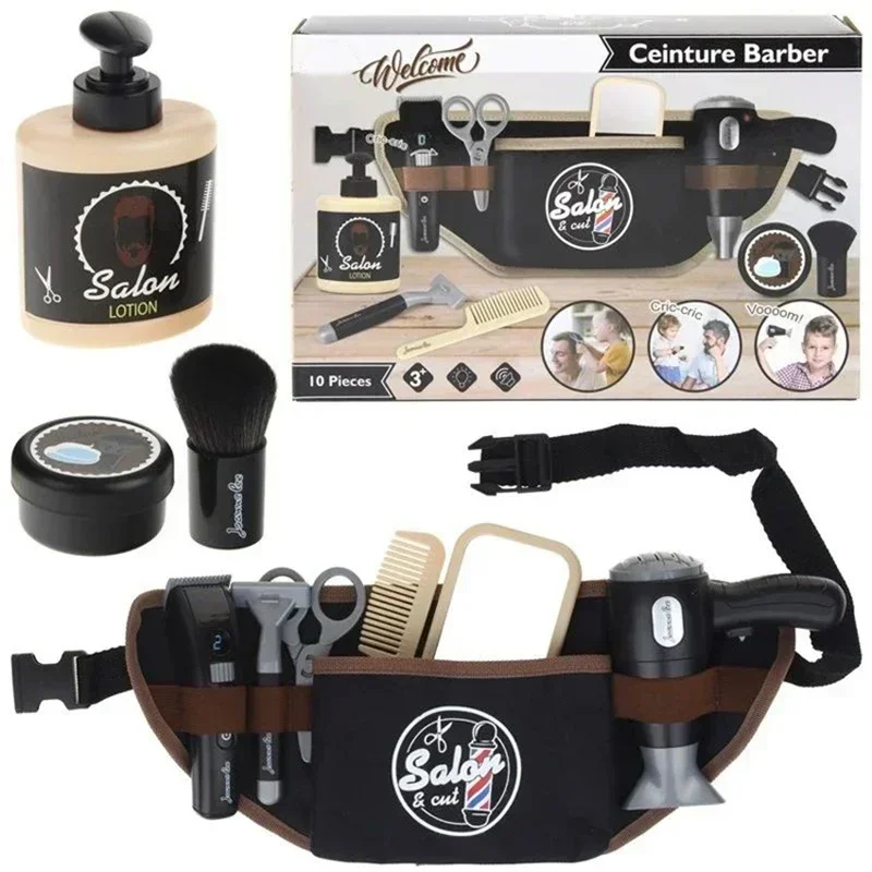 تصفيف الشعر التظاهر قص الشعر مقص أداة الاطفال اللعب ماكينات حلاقة مجموعة دفع رؤساء الصبي لعبة لحفلة عيد ميلاد فستان لعبة الهدايا #2