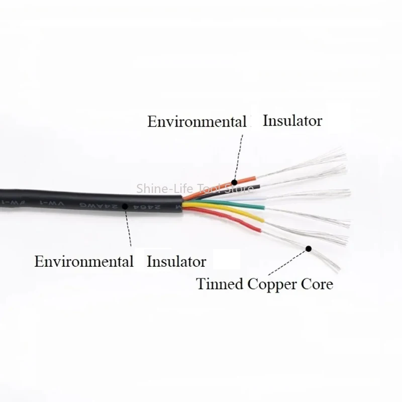 SL 30~14AWG UL2464 Black/White Multi-Core Wire Copper Signal Cable Channel Audio Power Cable Sheathed Wires 2~10 Cores