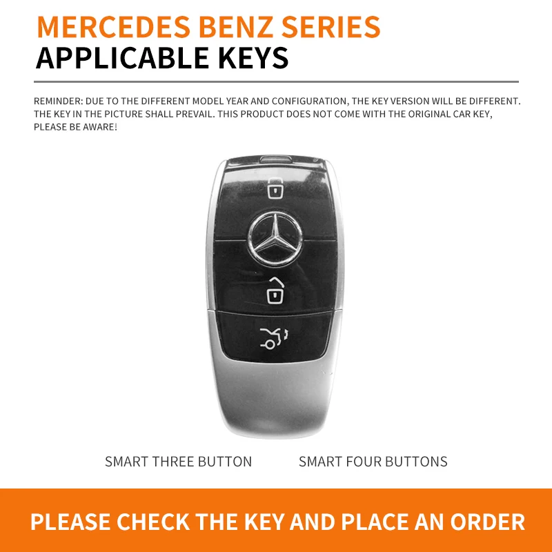 Leather Car Key Full Case Protection Cover Shell Holder For Mercedes Benz AMG W204 W205 W203 W210 W211 W212 W124 W126 W213 W201 view 2
