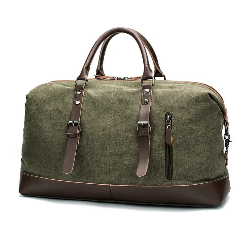 Large Capacity Canvas Leather Men Travel Bags carry on bag Luggage Bag Men Duffel Bag luggage travel bags