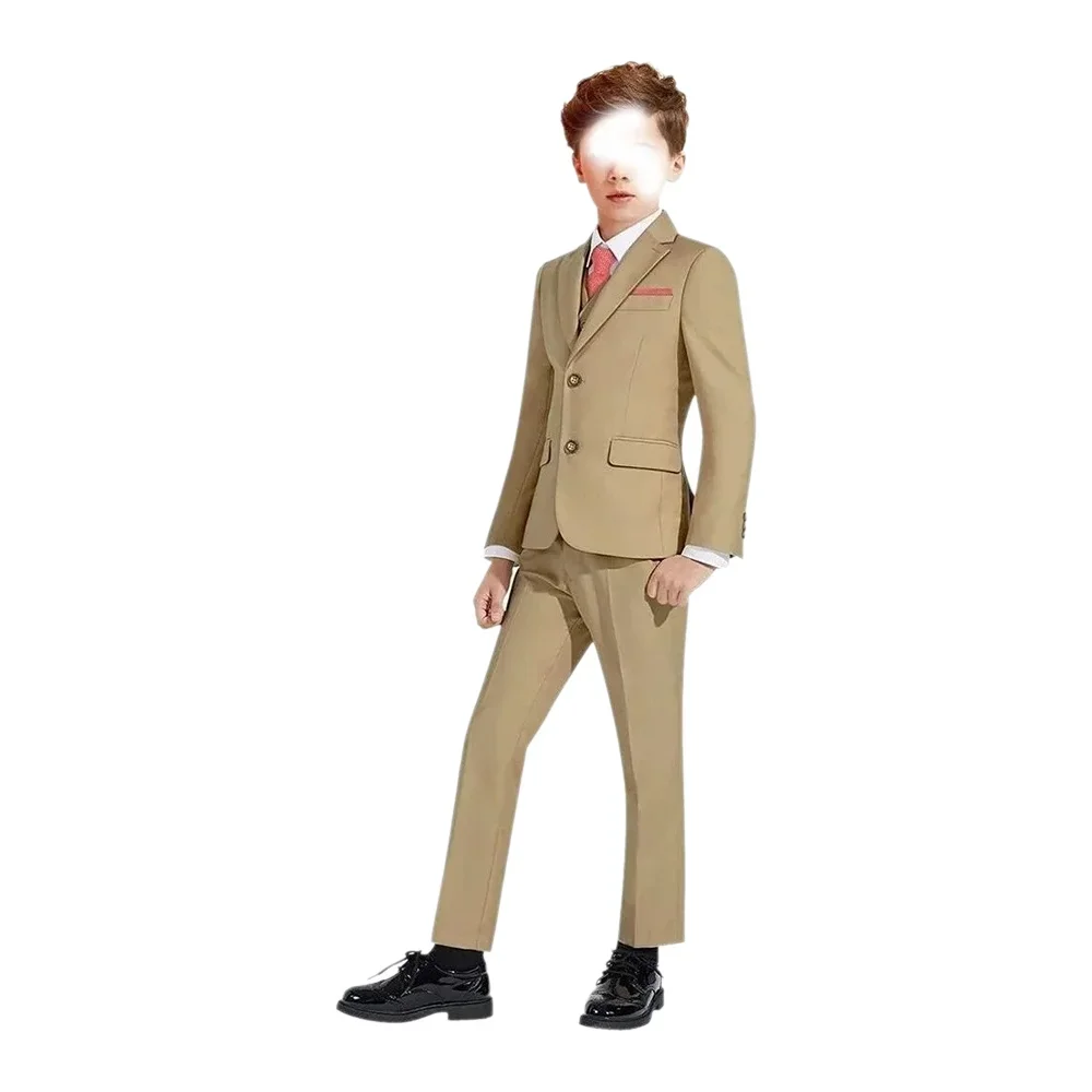 

Simple Single Breasted Peaked Lapel Boys Suits 2 Pcs (Blazer+Pants) Fashion Boys Sets Formal Occasions Birthday Party Sets