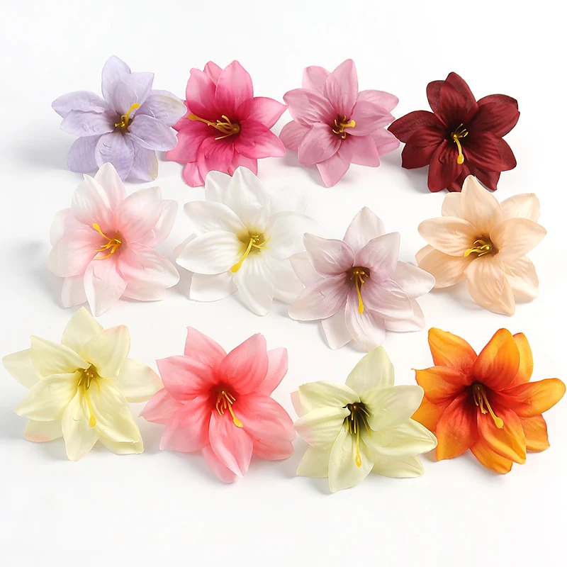 10/20Pcs Artificial Flowers Heads 9cm Fake Flowers For Home Decor Wedding Marriage Decoration DIY Craft Garland Gift Accessories