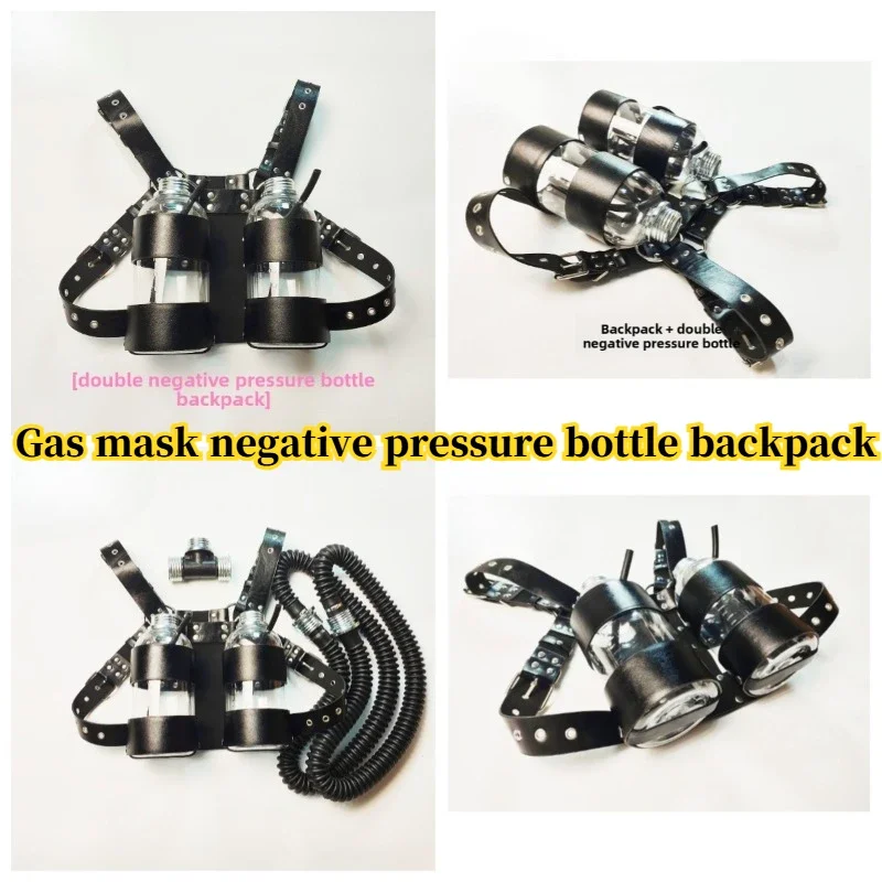 

Used for Gas Mask Backpacks, Double Bottle Three-way Double Tube Accessories